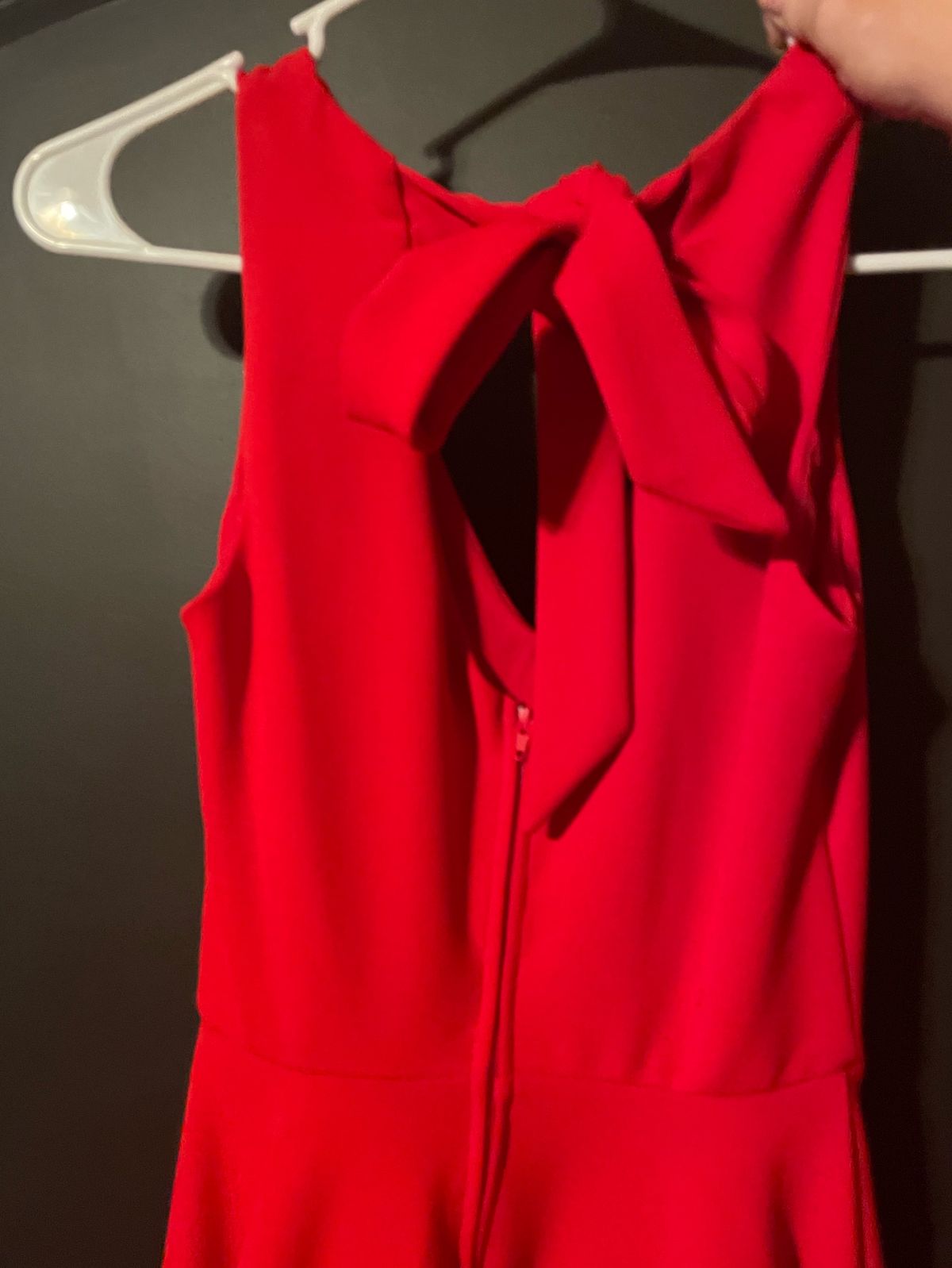 Size 2 Plunge Red Cocktail Dress on Queenly