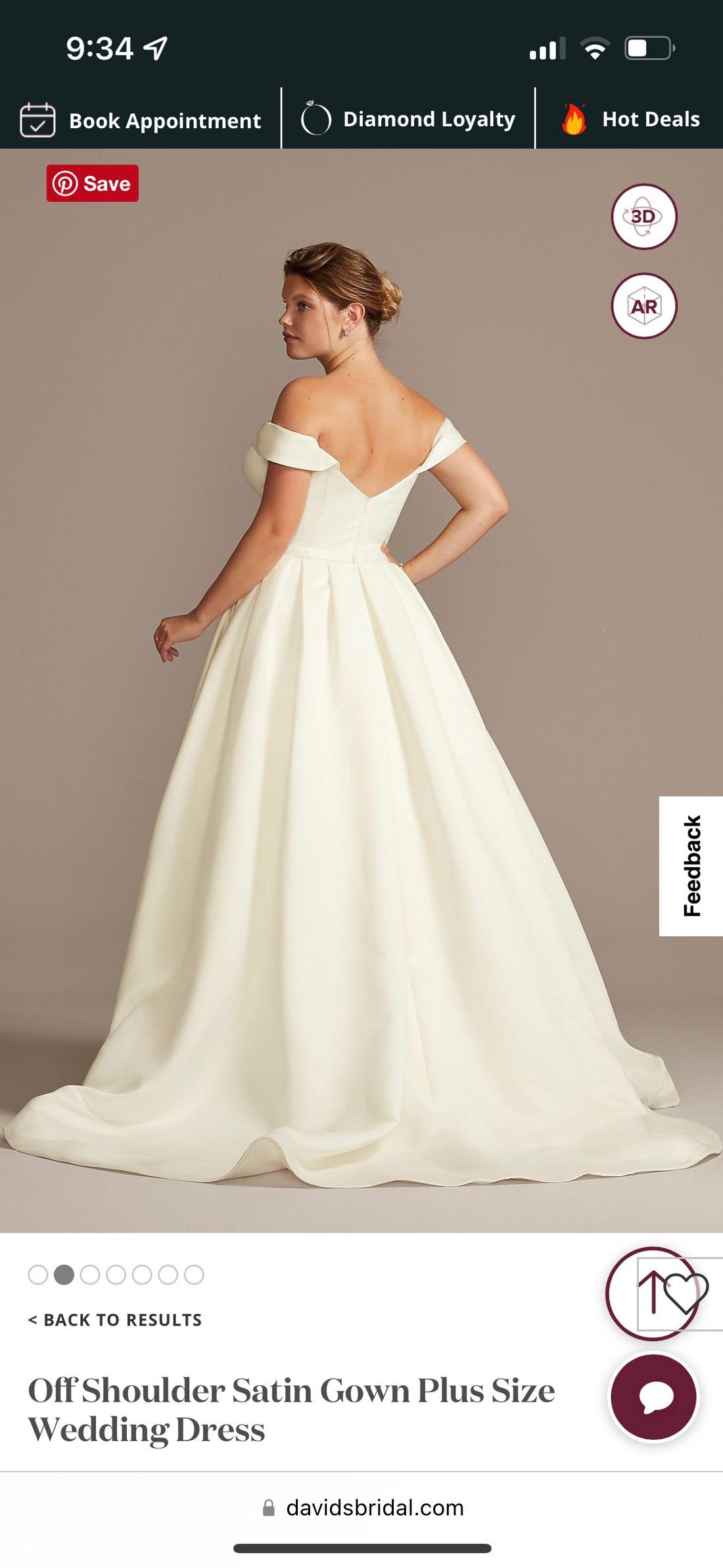 Plus Size 16 Wedding Off The Shoulder White Ball Gown on Queenly