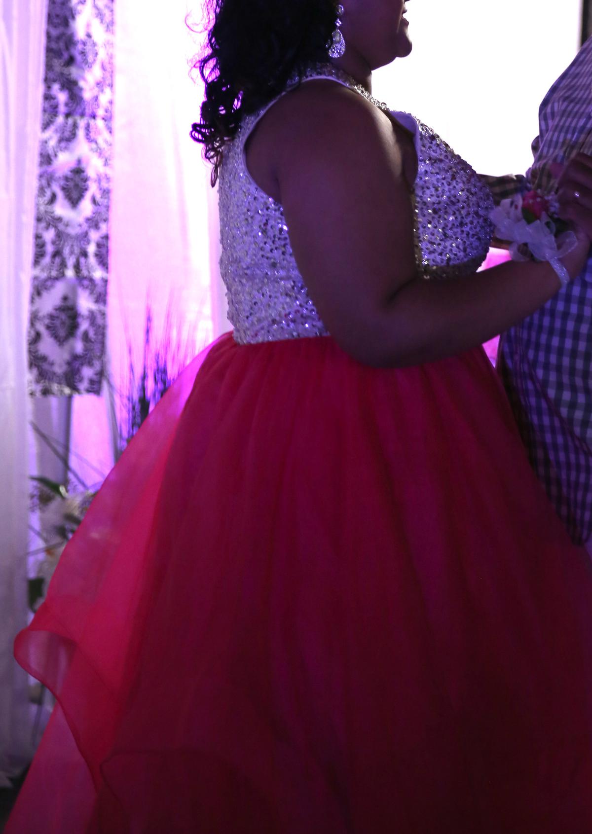 Plus Size 20 Prom Sequined Hot Pink Ball Gown on Queenly