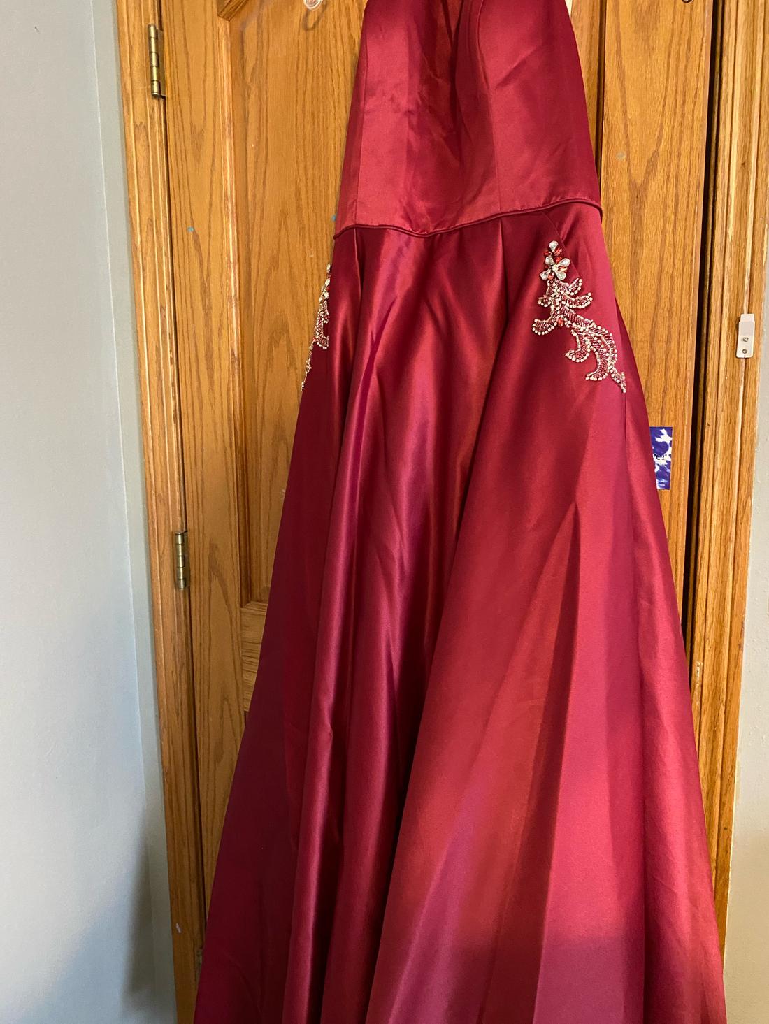 Eureka Plus Size 16 Pageant Red Ball Gown on Queenly