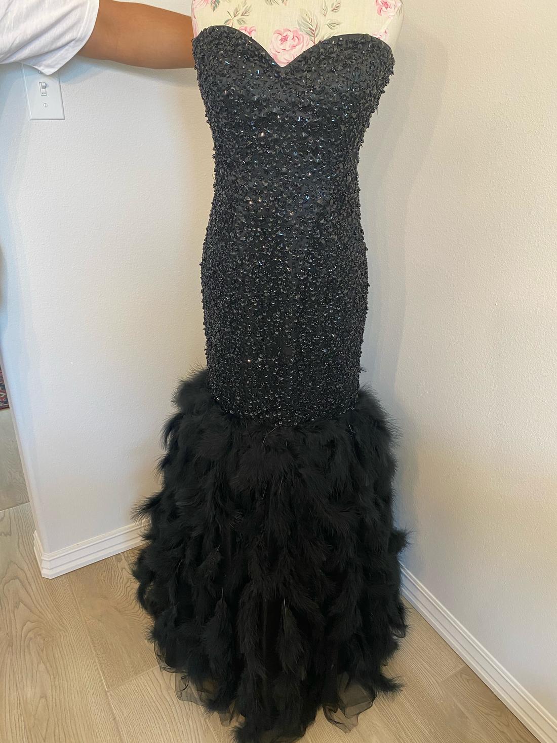 Jovani Size 8 Black Mermaid Dress on Queenly