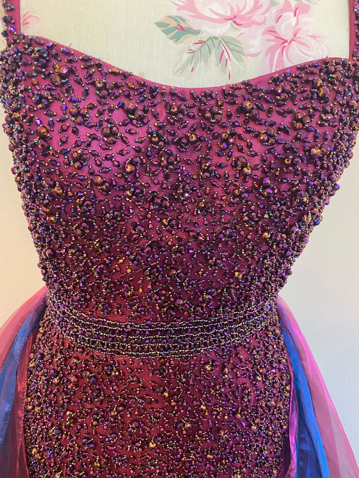 Sherri Hill Size 6 Prom Sequined Navy Multicolor Floor Length Maxi on Queenly