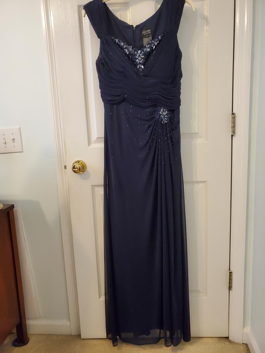 Style XS388 XScape by Joanna Chen Size 12 Blue Ball Gown on Queenly