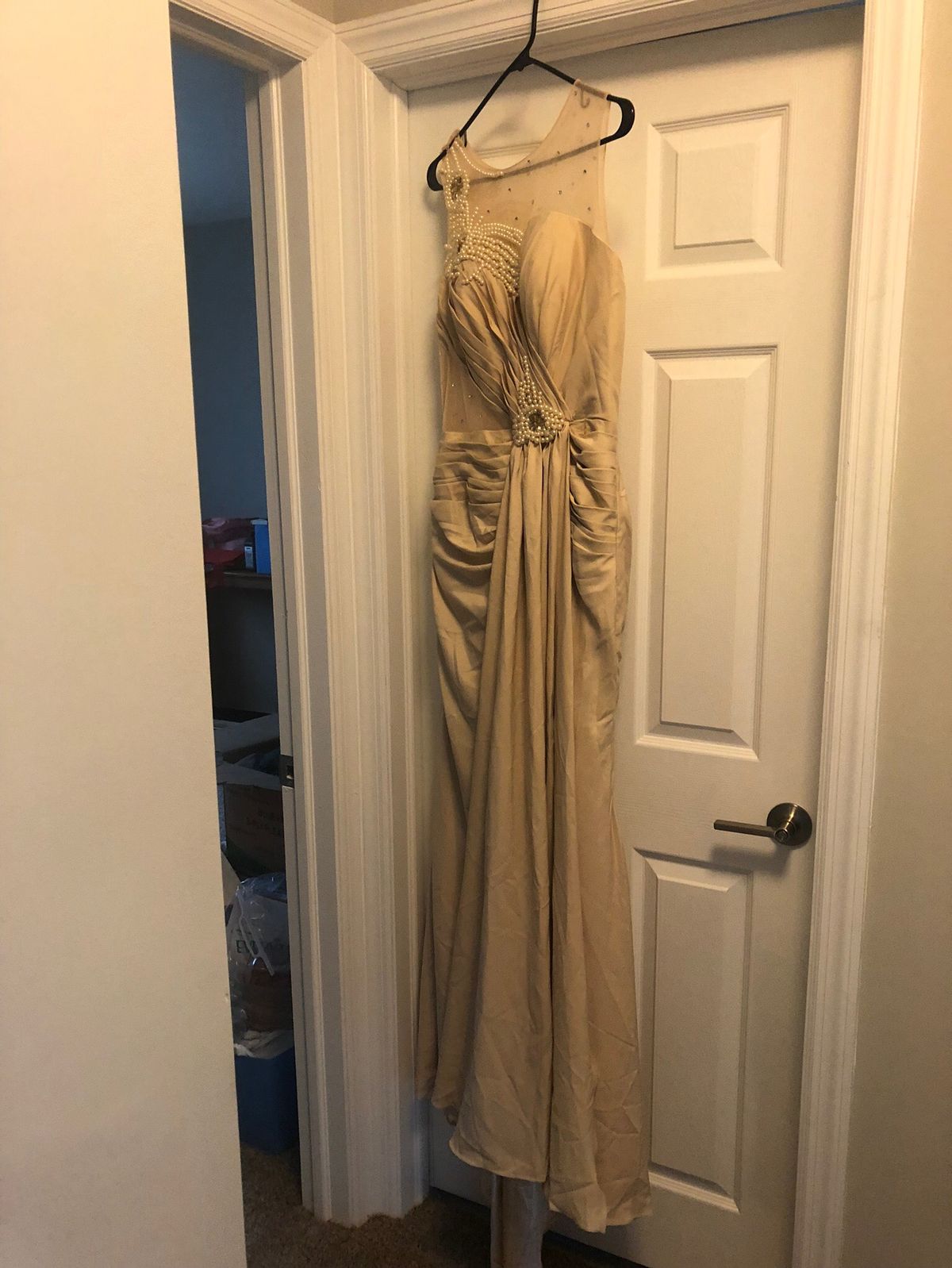 Size 12 Gold Mermaid Dress on Queenly