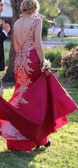 MoriLee Size 2 Prom Red Mermaid Dress on Queenly