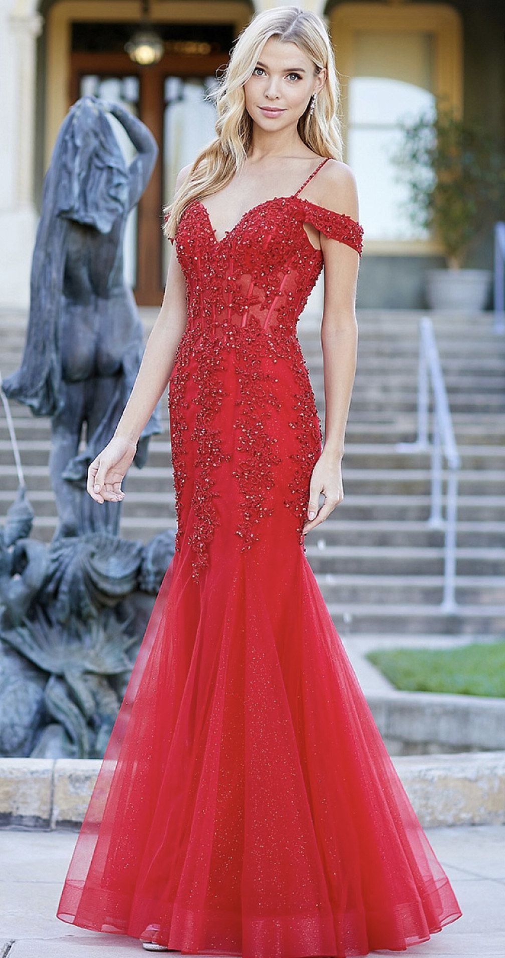 Adora Designs Size 2 Prom Red Ball Gown on Queenly