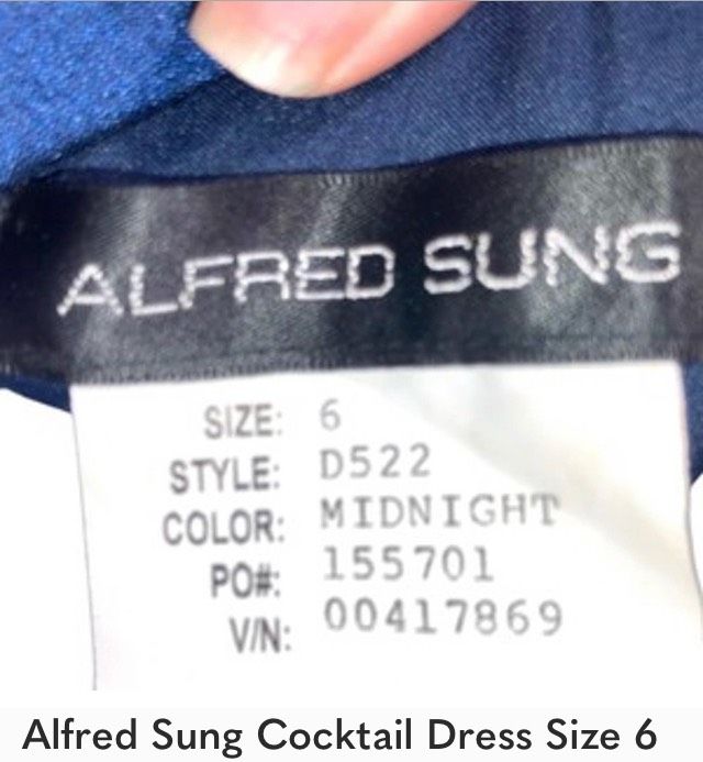 Alfred Sung Size 6 Homecoming Blue Cocktail Dress on Queenly