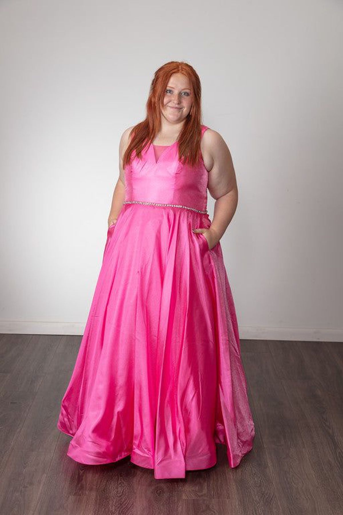 Style Bay Sydneys Closet Size 14 Prom Satin Hot Pink Ball Gown on Queenly