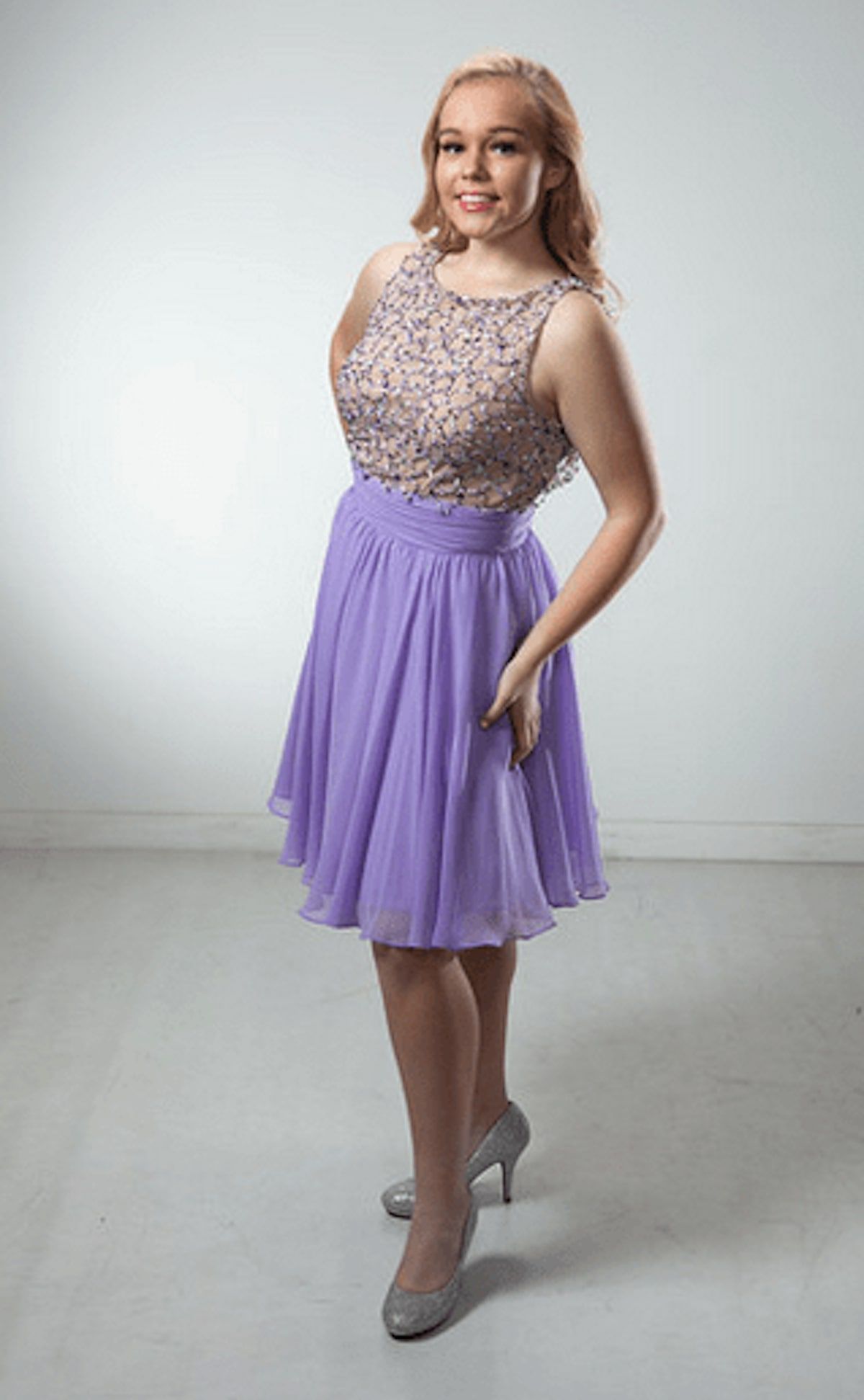Style 1527H0056A Terani Size 10 Purple Cocktail Dress on Queenly