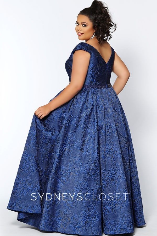 Style Karter Sydneys Closet Size 14 Floral Royal Blue Ball Gown on Queenly