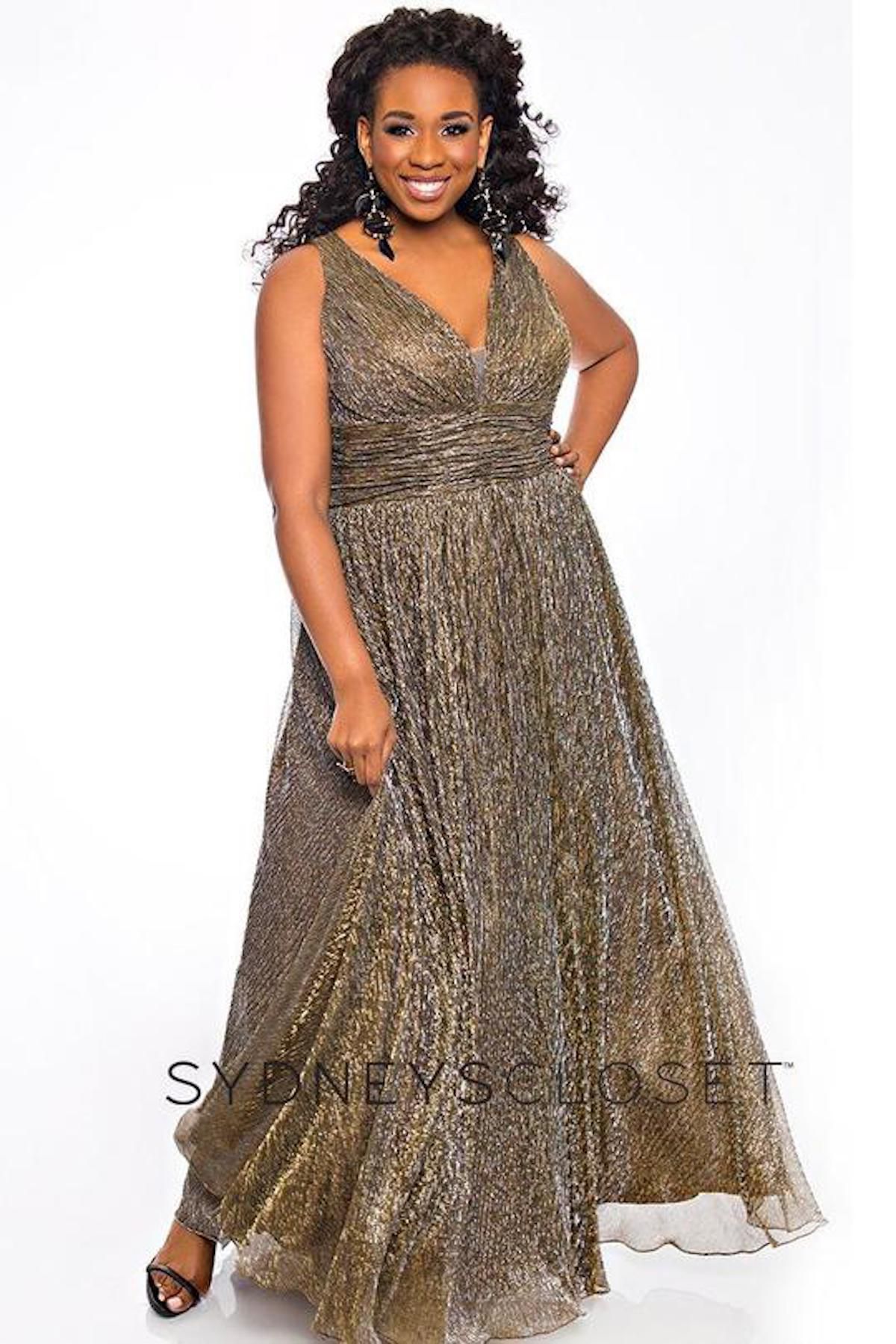 Style Demi Sydneys Closet Plus Size 28 Gold Ball Gown on Queenly