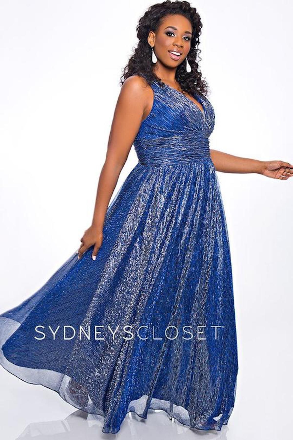 Style SC7284 Sydneys Closet Plus Size 26 Royal Blue Ball Gown on Queenly