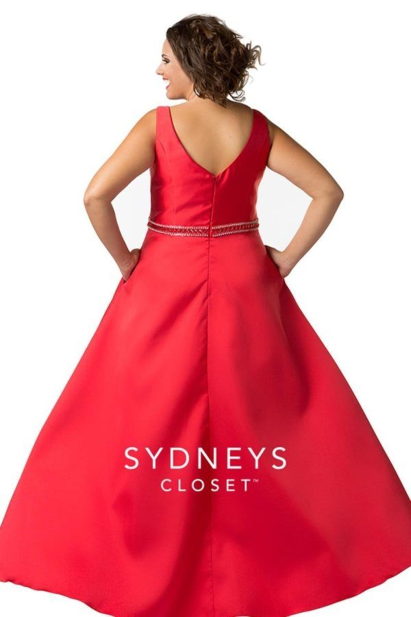 Style Delaney Sydneys Closet Plus Size 22 Satin Red A-line Dress on Queenly