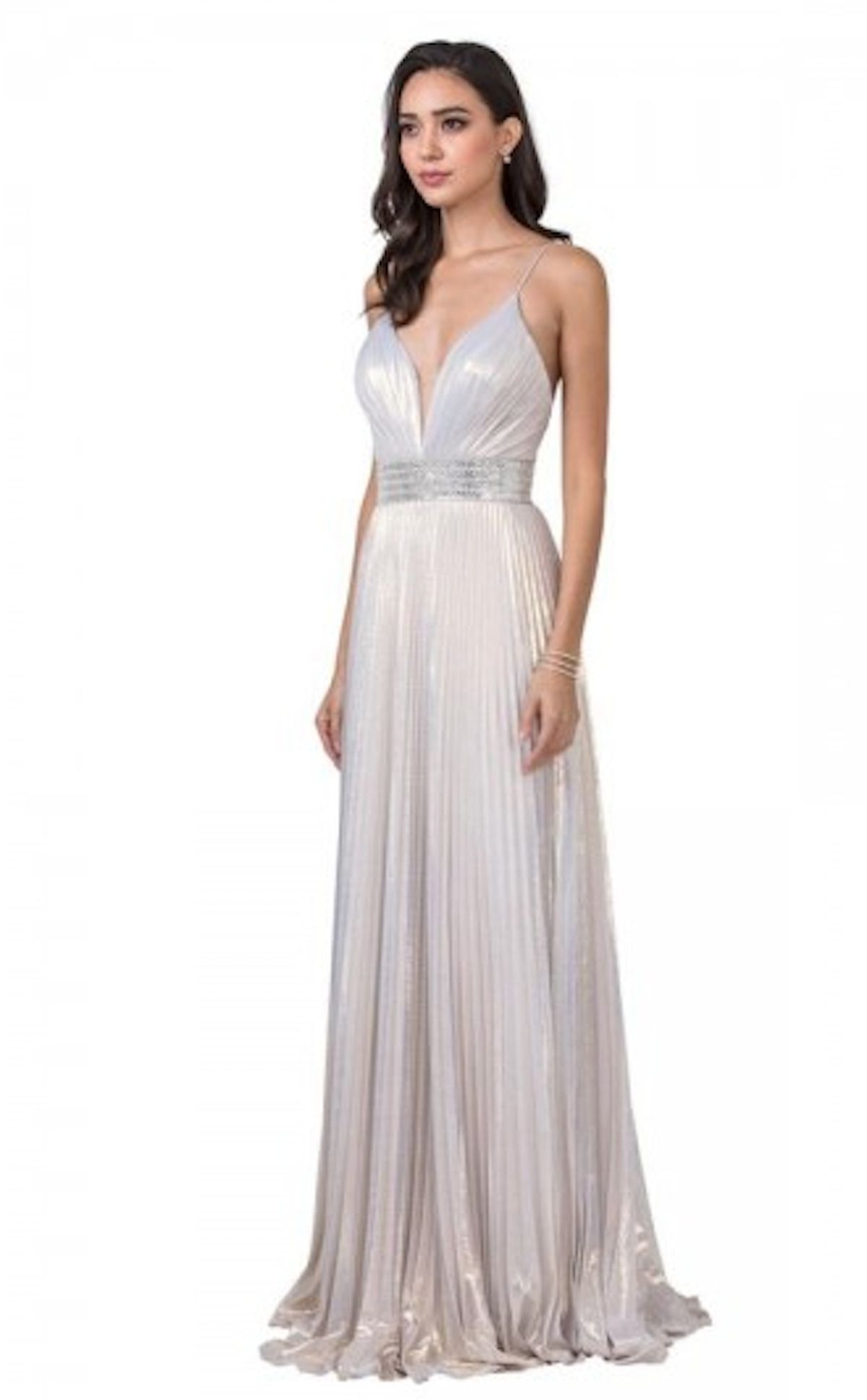 Style Gwen Coya Size 12 Prom White Floor Length Maxi on Queenly