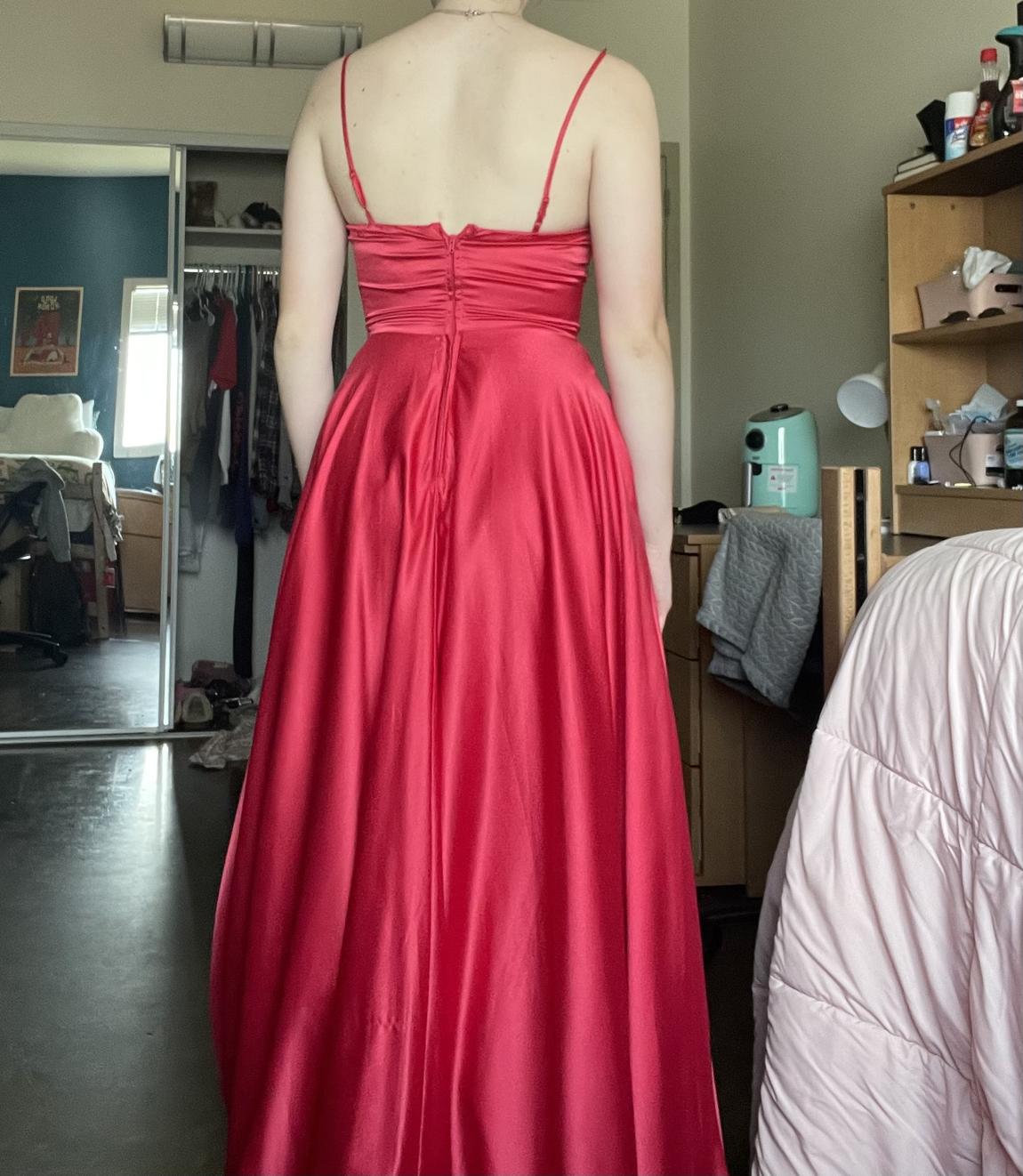 B. Darlin Size 2 Prom Red Side Slit Dress on Queenly