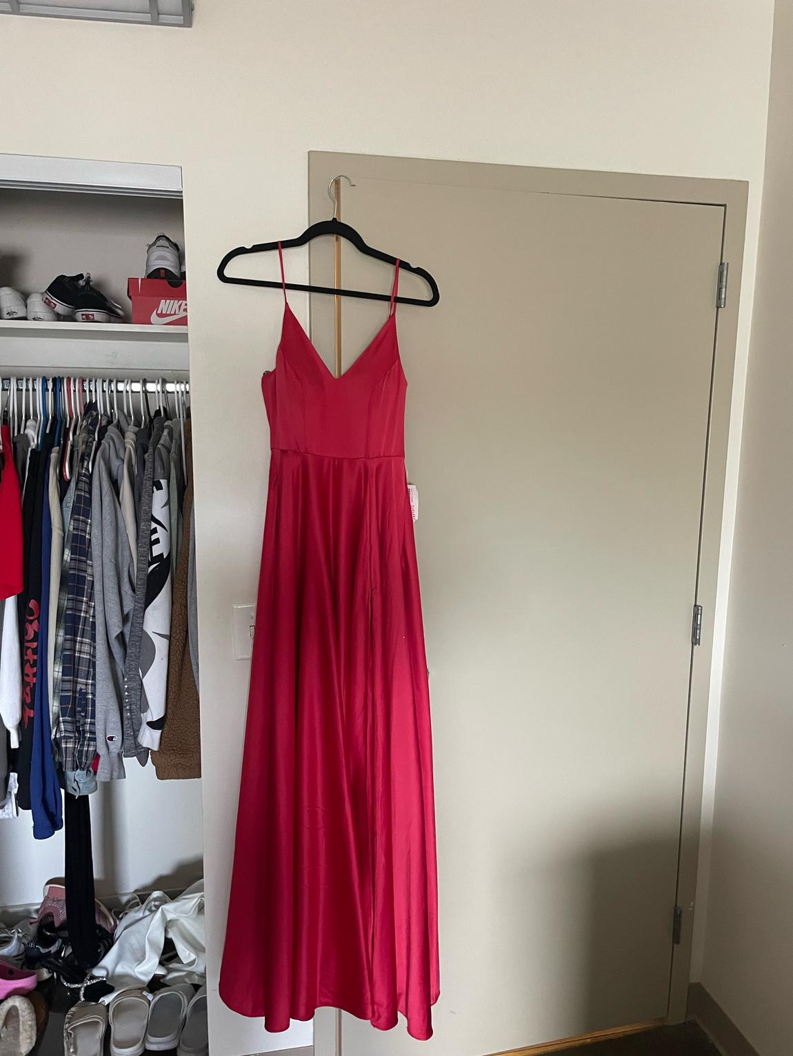 B. Darlin Size 2 Prom Red Side Slit Dress on Queenly