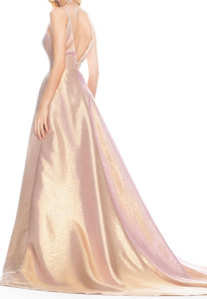 Ashley Lauren Size 2 Prom Rose Gold Ball Gown on Queenly