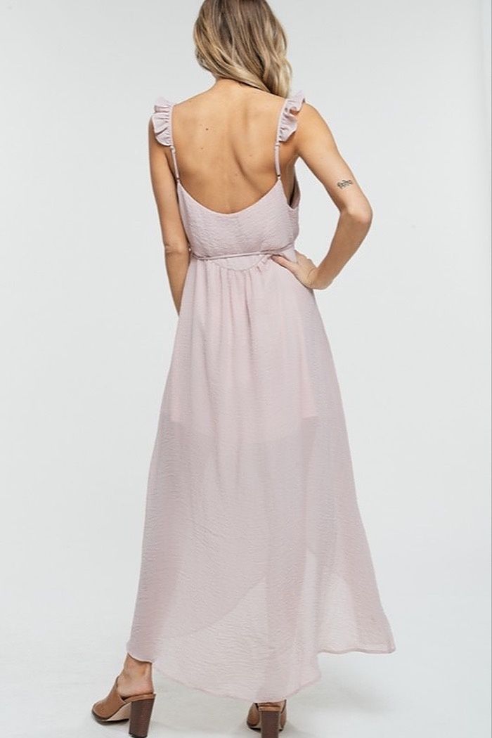 Style CD5376 Crescent Size 10 Prom Light Pink Side Slit Dress on Queenly