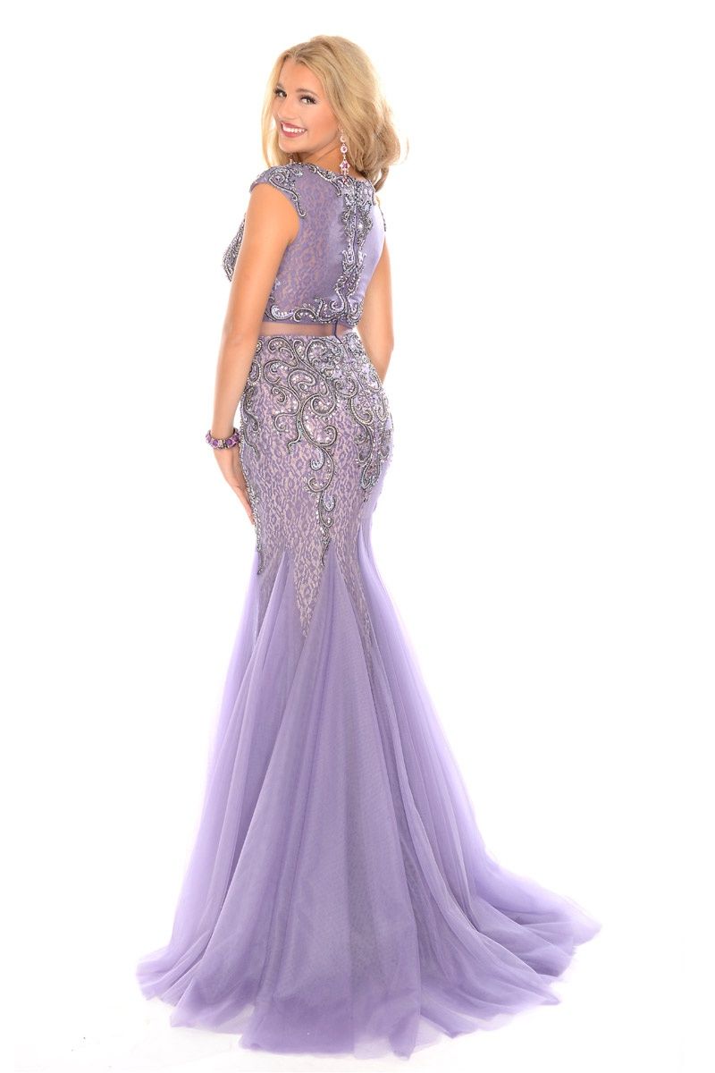 Style RVC70227 Precious Formals Size 6 Prom Purple Mermaid Dress on Queenly