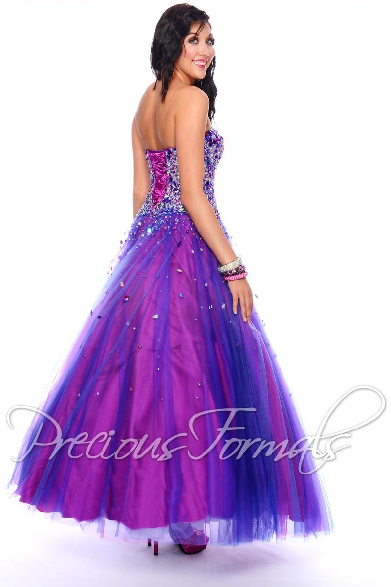 Style O10528 Precious Formals Size 14 Pageant Royal Blue Ball Gown on Queenly