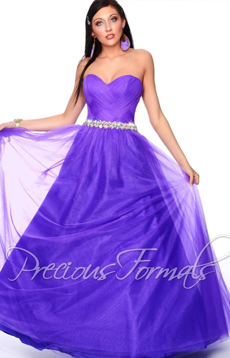Style P21038 Precious Formals Plus Size 20 Pageant Purple Ball Gown on Queenly