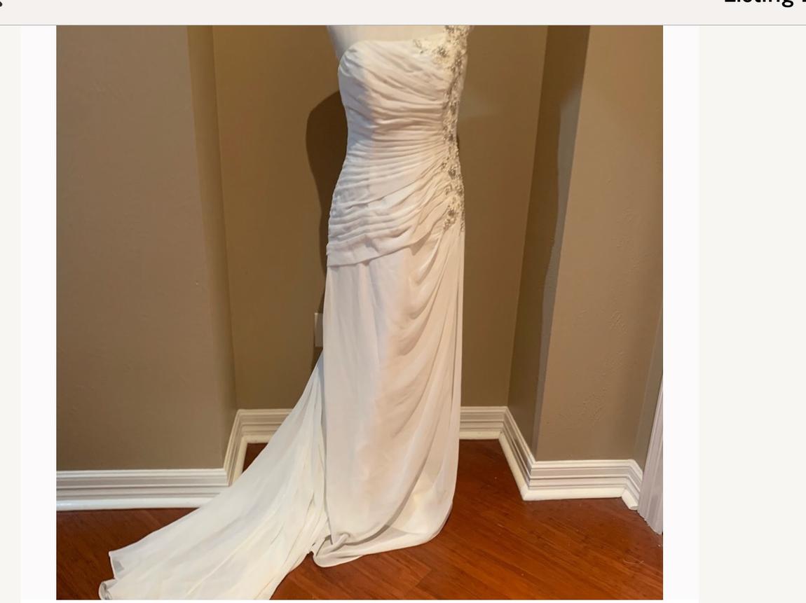 David's Bridal Size 10 White Floor Length Maxi on Queenly