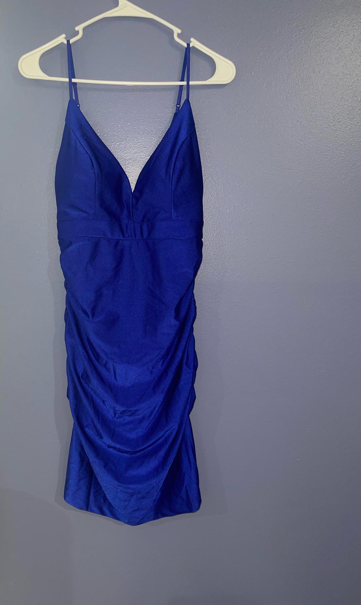 Size 12 Navy Blue Cocktail Dress on Queenly