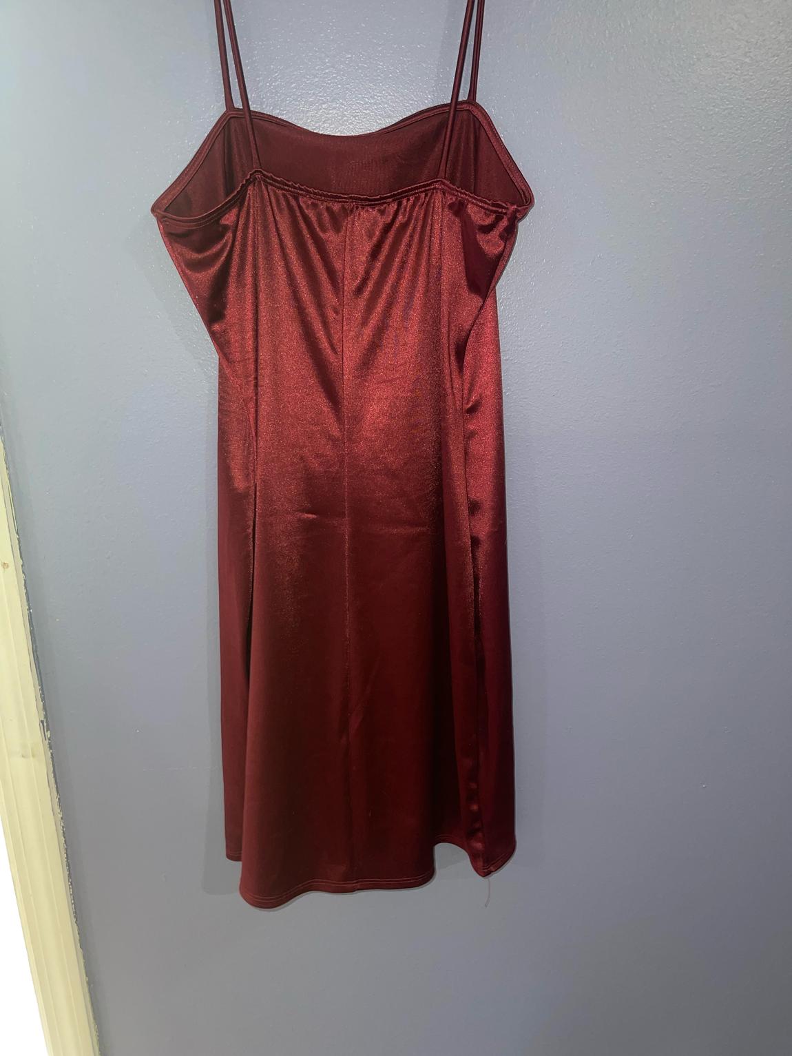 Size 12 Red Side Slit Dress on Queenly
