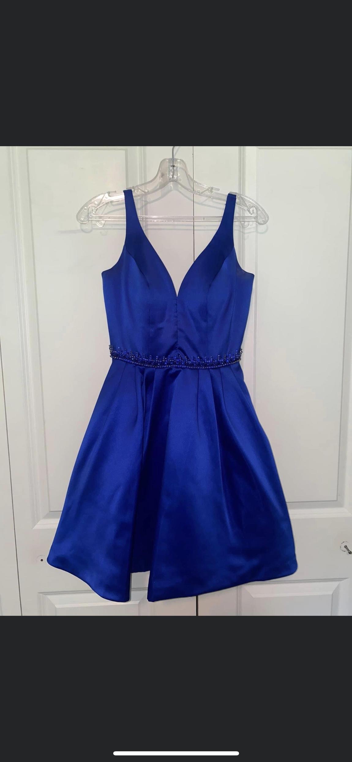 Sherri Hill Size 2 Royal Blue Cocktail Dress on Queenly