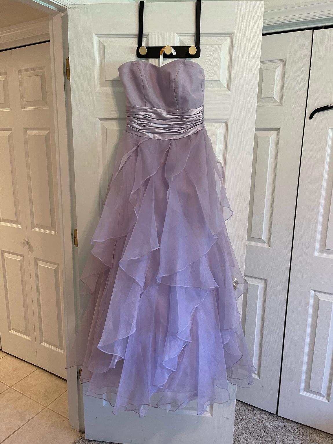 David's Bridal Size 2 Bridesmaid Purple A-line Dress on Queenly