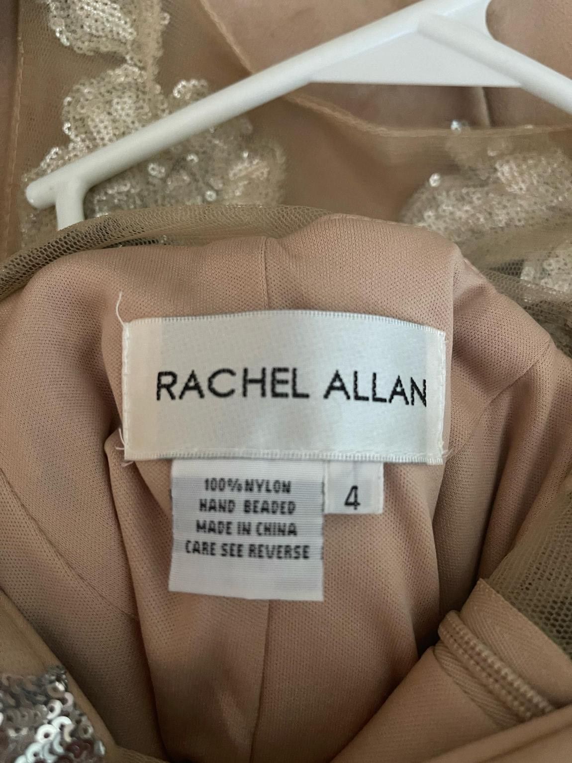 Rachel Allan Size 4 Prom Nude Mermaid Dress on Queenly