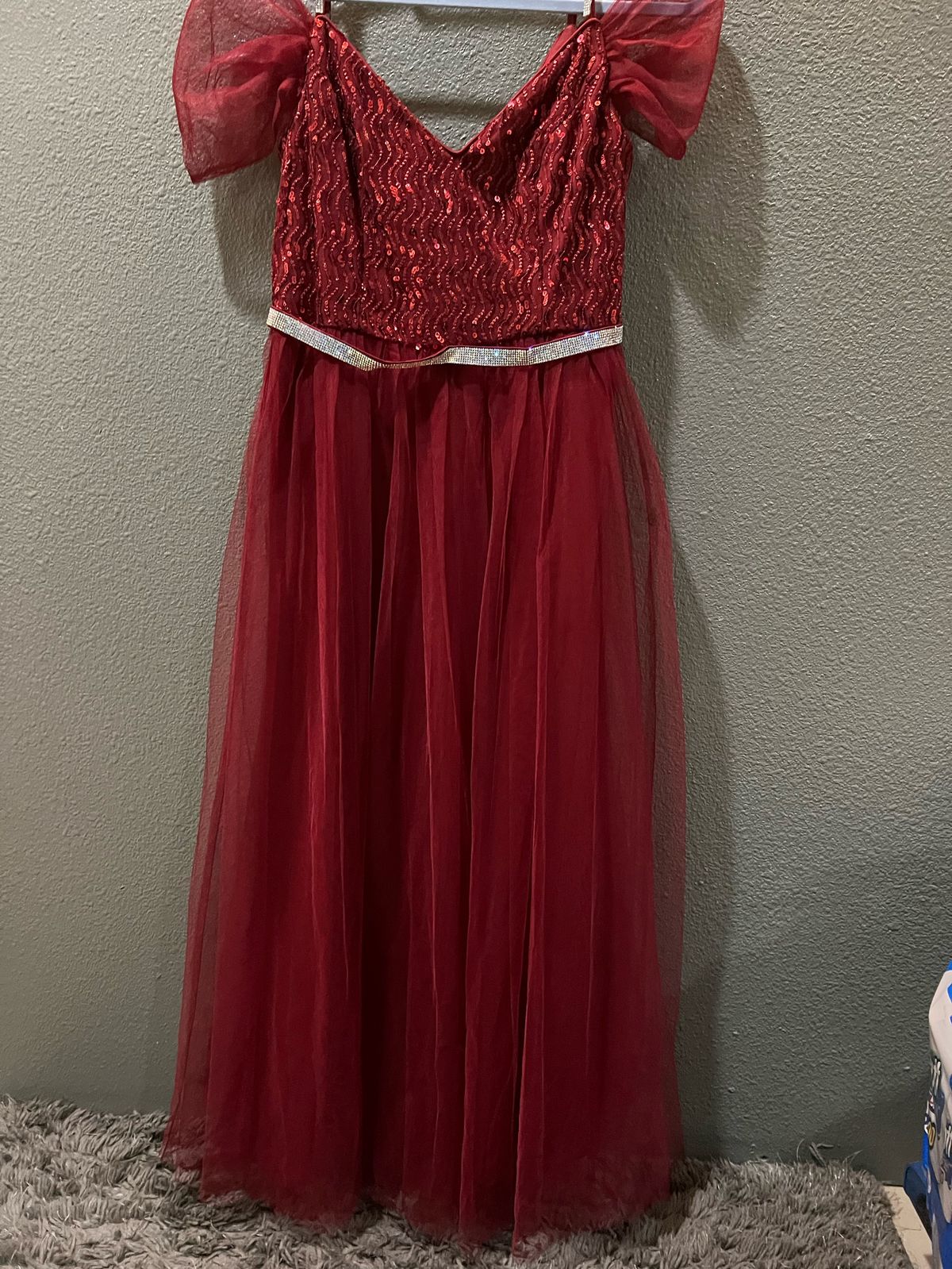 Size 10 Red Dress With Train on Queenly