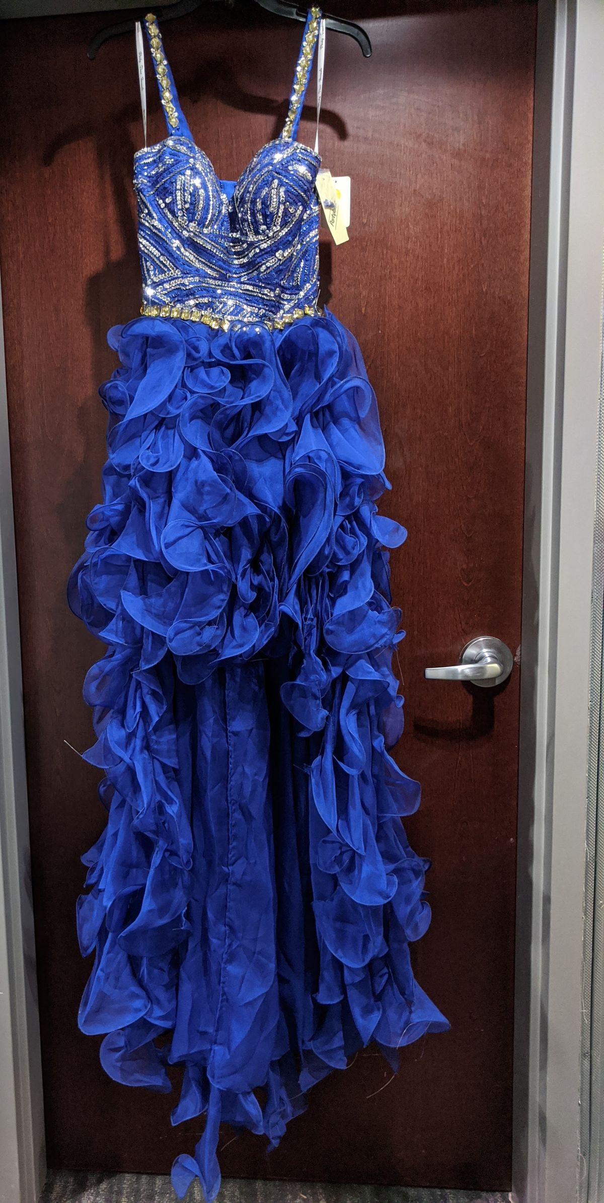 Style 6148 Rachel Allen/Partytime Formals Size 6 Royal Blue Cocktail Dress on Queenly