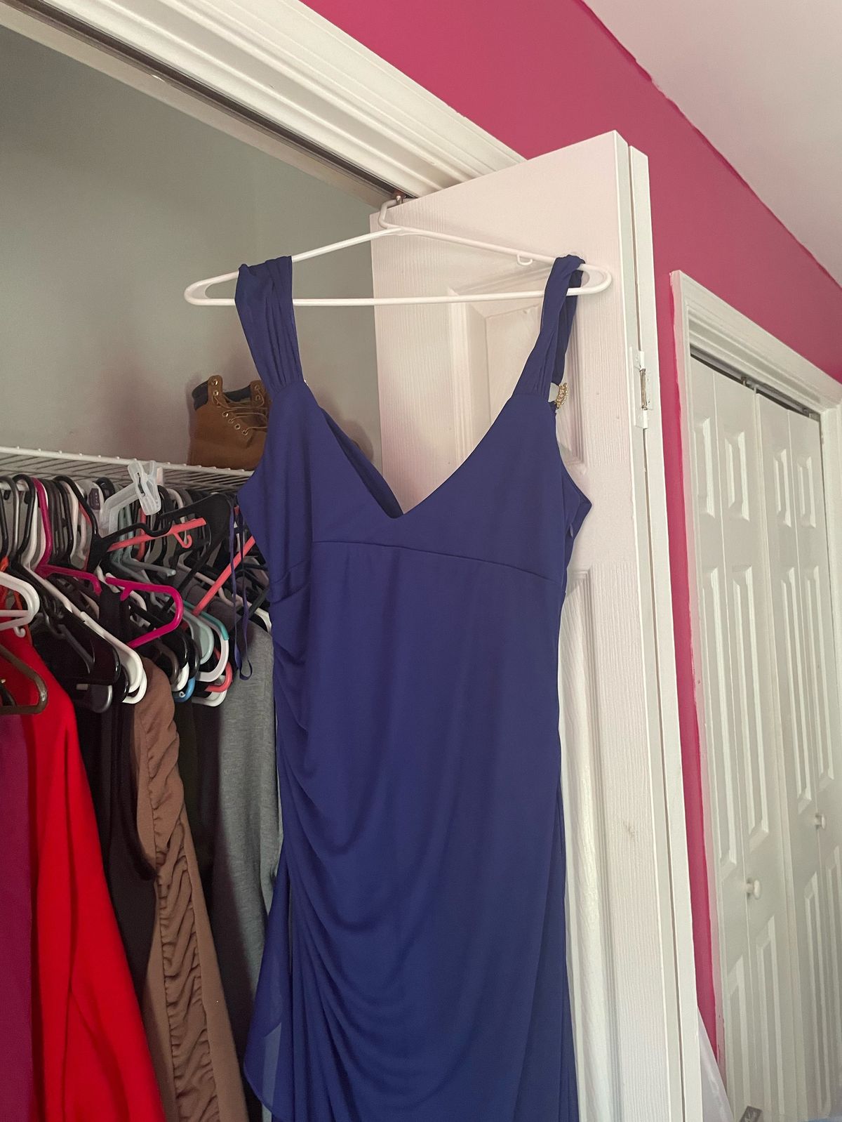 Plus Size 16 Blue Cocktail Dress on Queenly