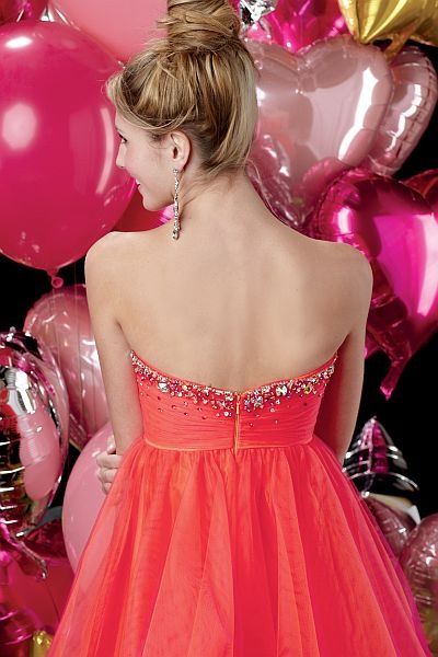 Style 3521 Alyce Designs Size 12 Prom Sequined Coral Cocktail Dress on Queenly