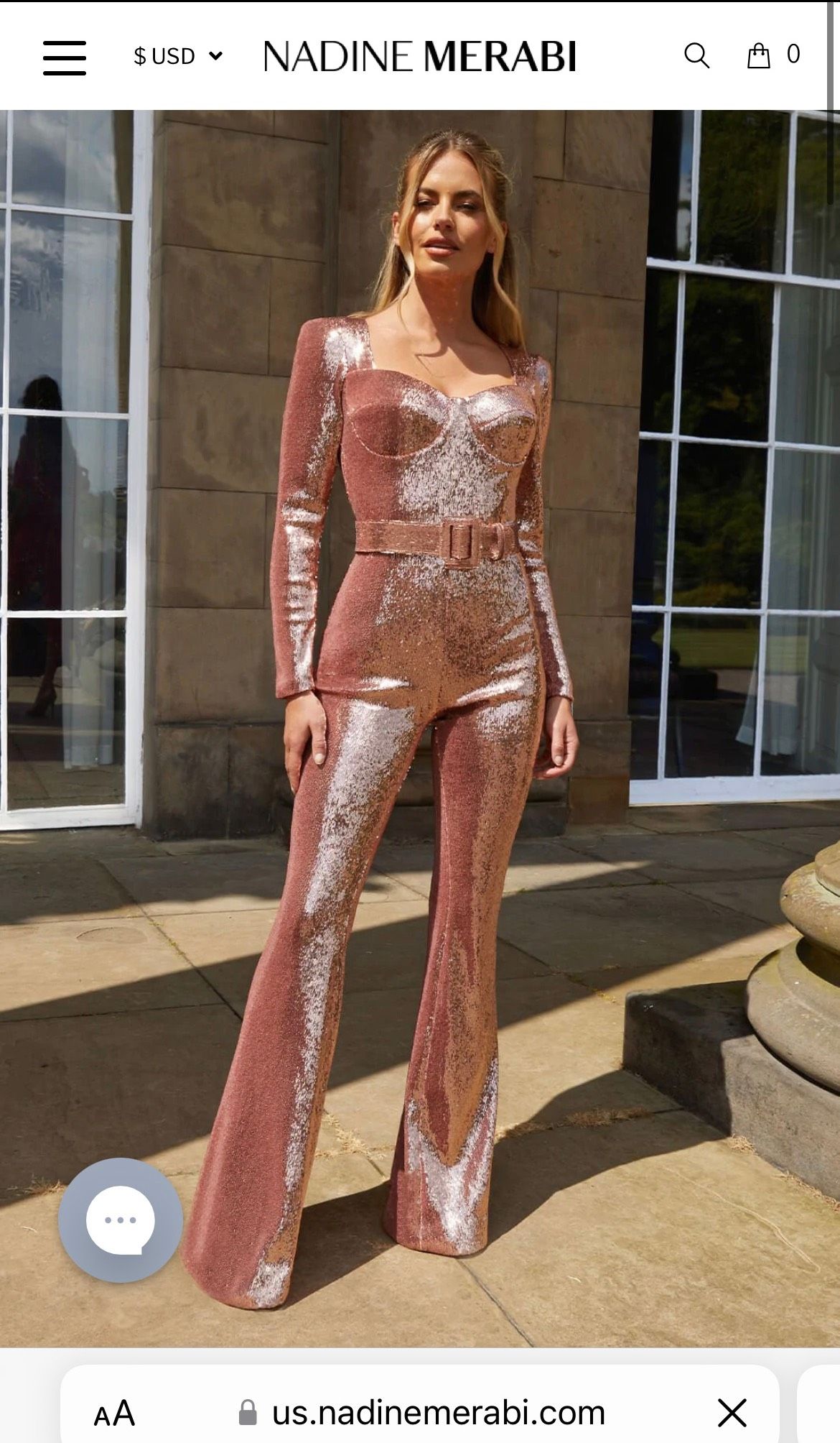 Size 2 Rose Gold Formal Jumpsuit on Queenly