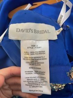 David's Bridal Size 2 Blue Mermaid Dress on Queenly