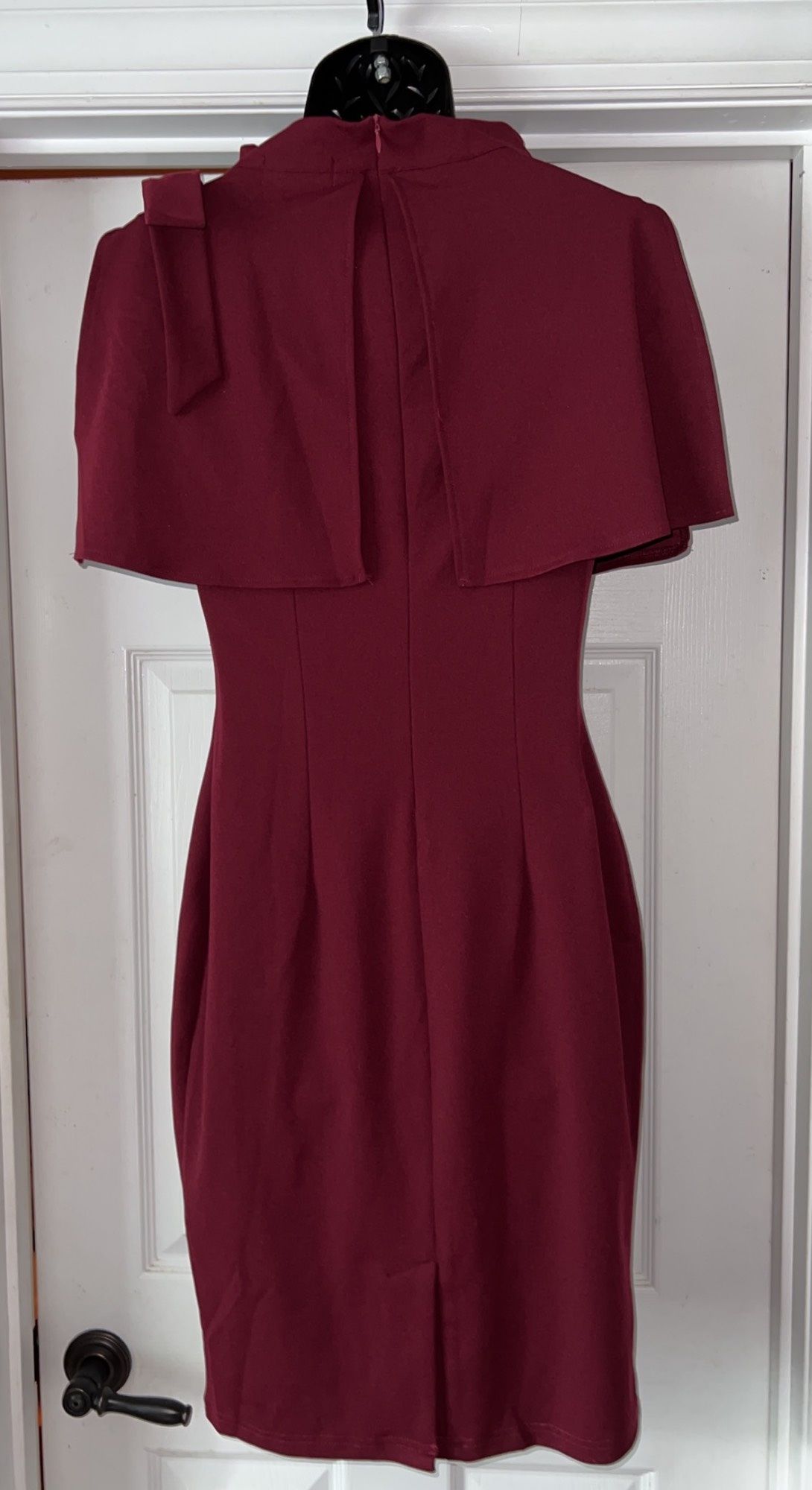 Size 8 Pageant Interview Burgundy Red Cocktail Dress on Queenly