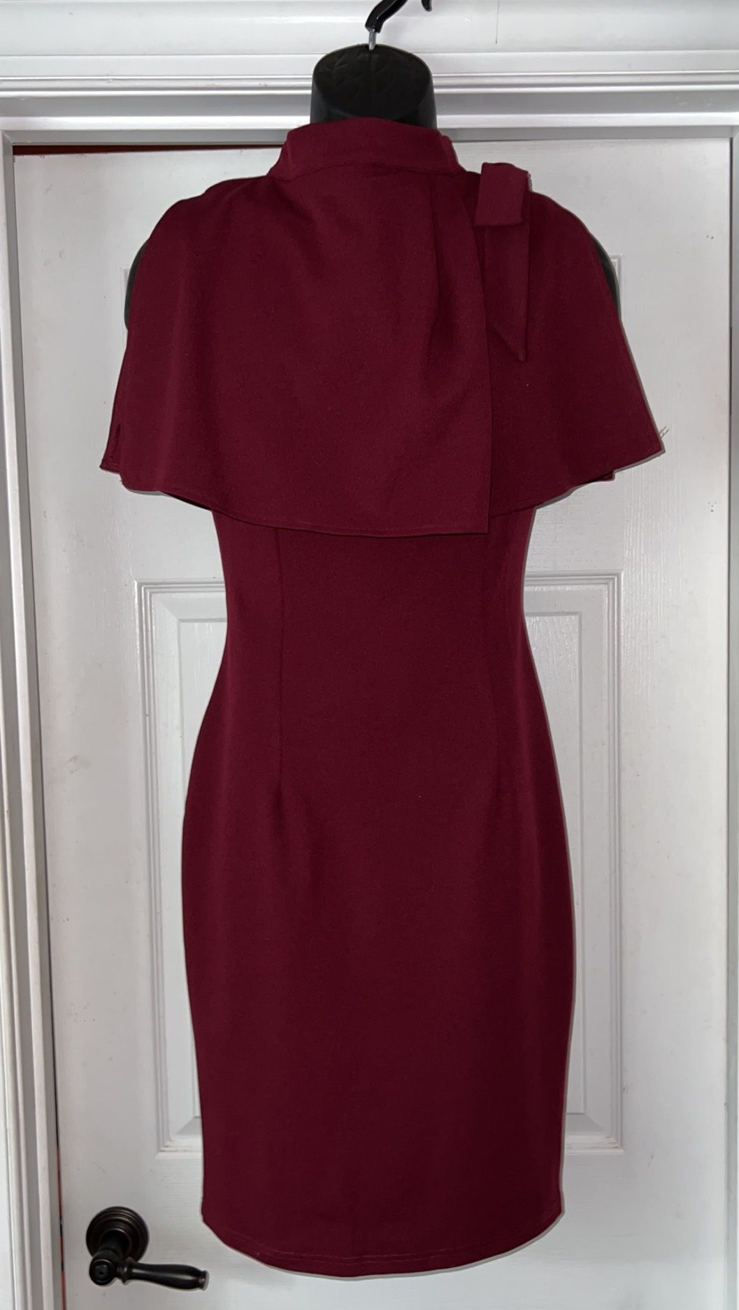 Size 8 Pageant Interview Burgundy Red Cocktail Dress on Queenly