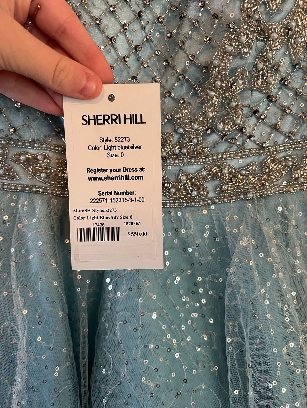 Sherri Hill Size 0 Homecoming Sequined Blue A-line Dress on Queenly