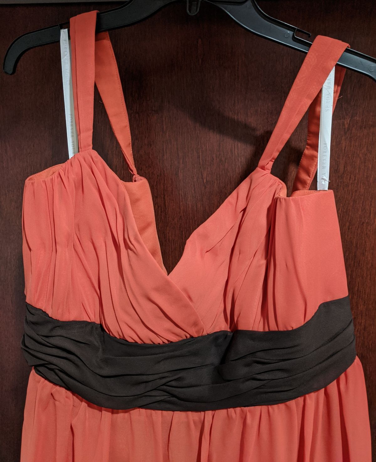 Forever Yours Plus Size 20 Bridesmaid Orange Cocktail Dress on Queenly