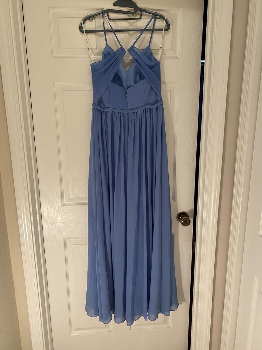AW BRIDAL Size 6 Bridesmaid Blue Floor Length Maxi on Queenly