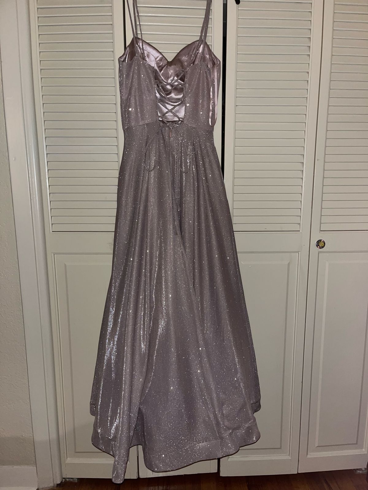 Size 4 Prom Sequined Light Purple Ball Gown on Queenly
