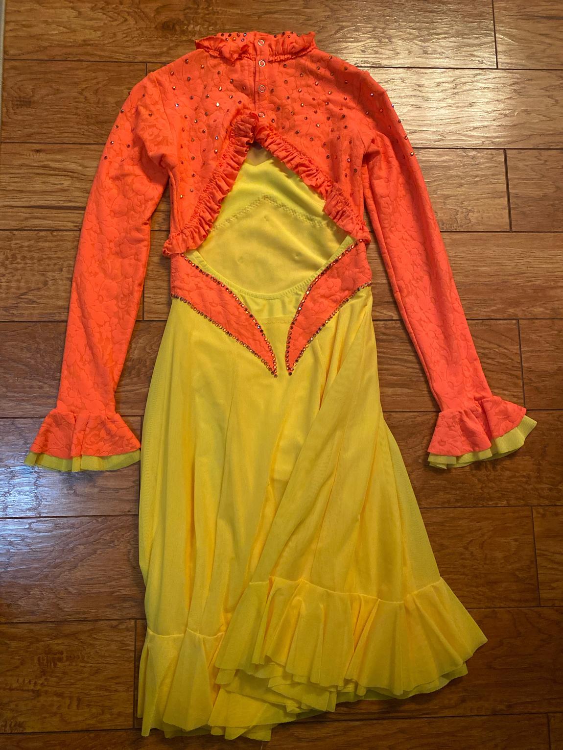 Custom Size 2 Fun Fashion Yellow Formal Jumpsuit on Queenly