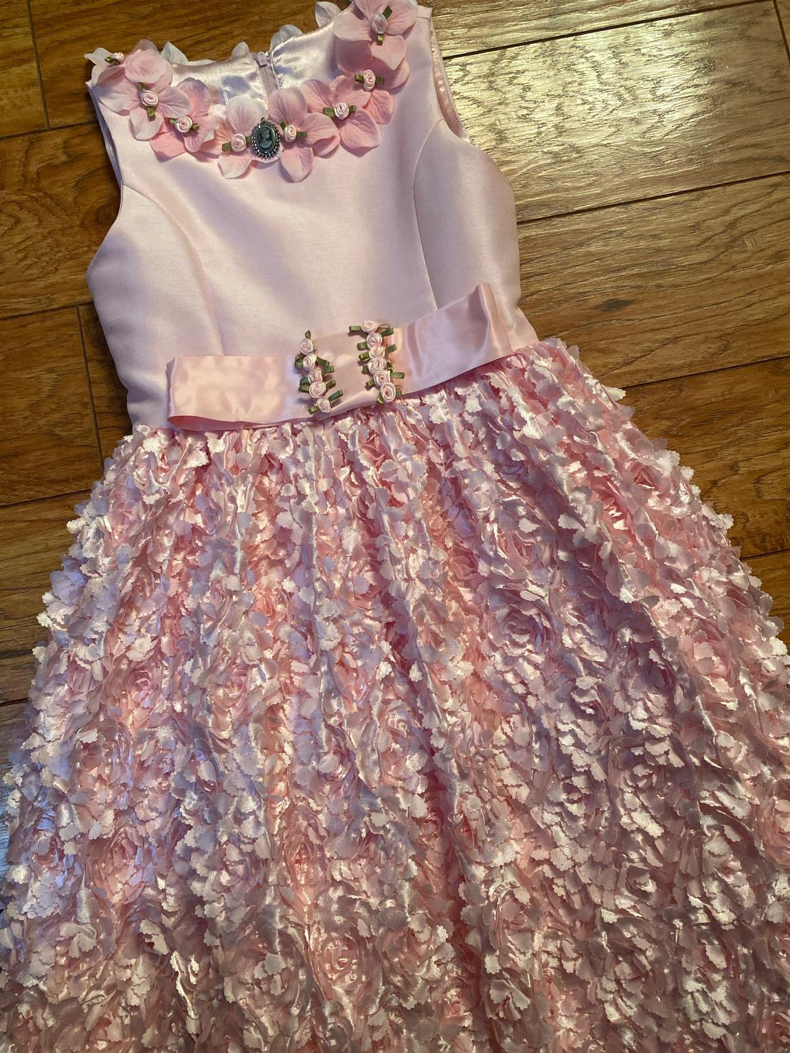 Custom Girls Size 10 Pageant Light Pink Ball Gown on Queenly