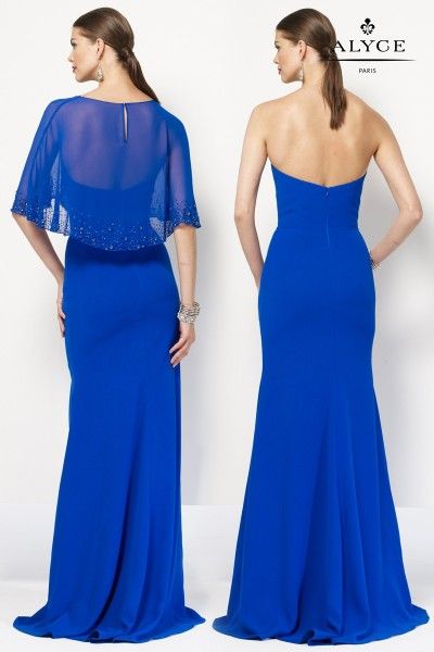 Style 27131 Alyce Paris Size 6 Strapless Royal Blue Mermaid Dress on Queenly