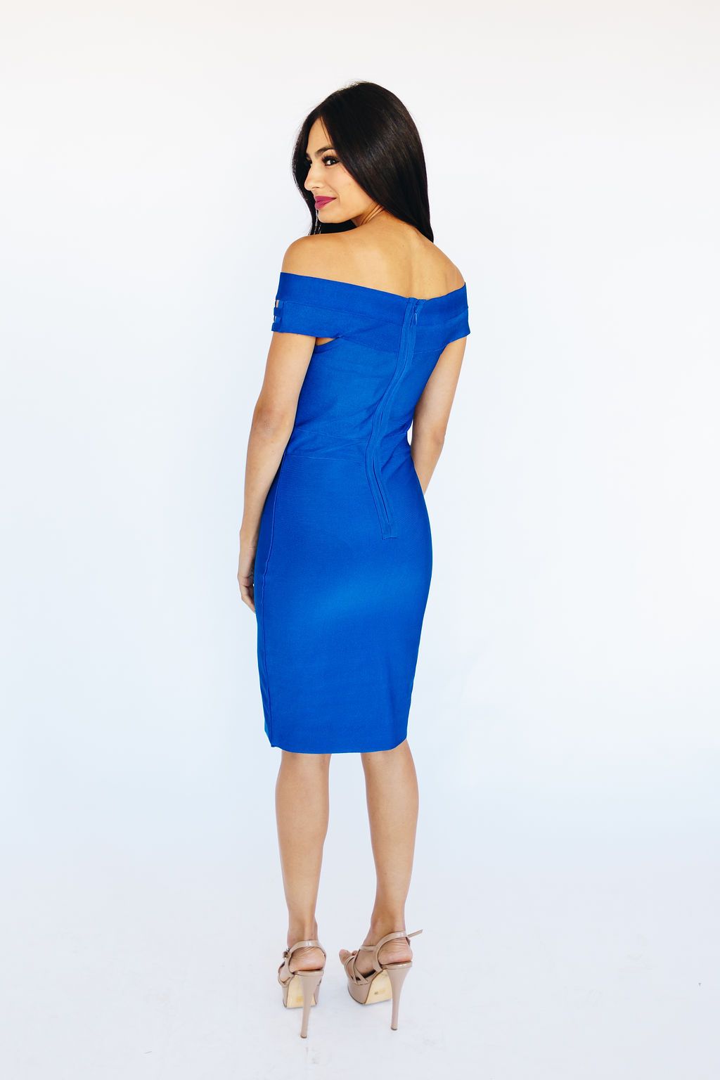 Style K5577 Wow Couture Size 6 Off The Shoulder Royal Blue Cocktail Dress on Queenly