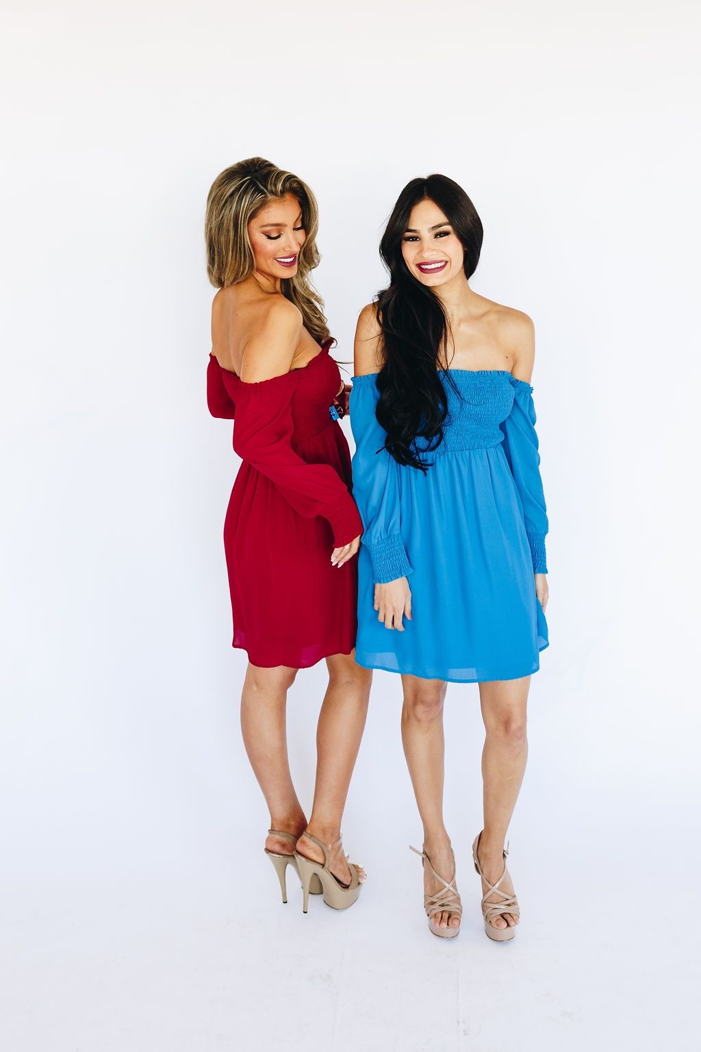 Style B175 Be.You.Tiful Size 10 Homecoming Long Sleeve Blue Cocktail Dress on Queenly