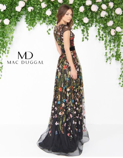 Style 504350 Mac Duggal Size 2 Pageant Black Floor Length Maxi on Queenly