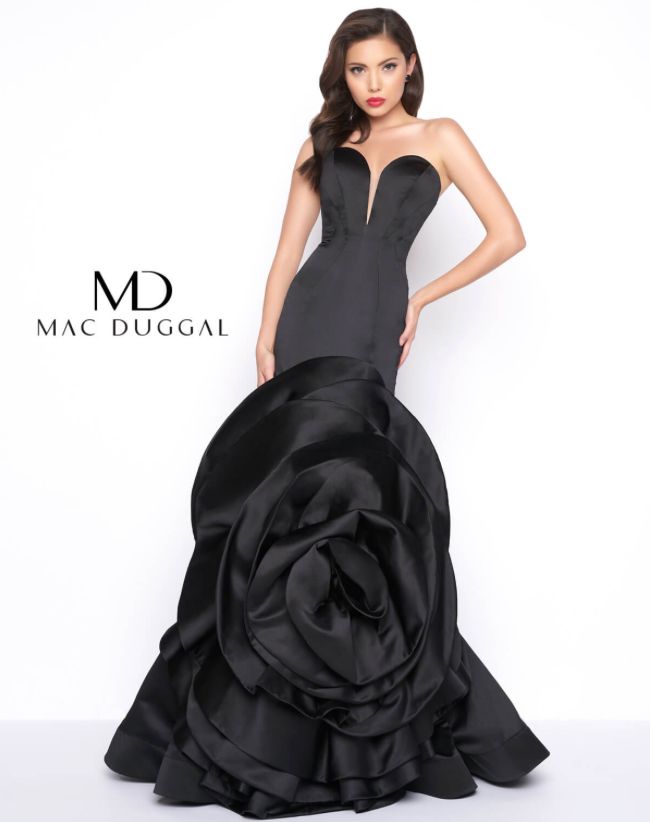 Style 85513 Mac Duggal Size 8 Pageant Black Mermaid Dress on Queenly